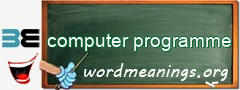 WordMeaning blackboard for computer programme